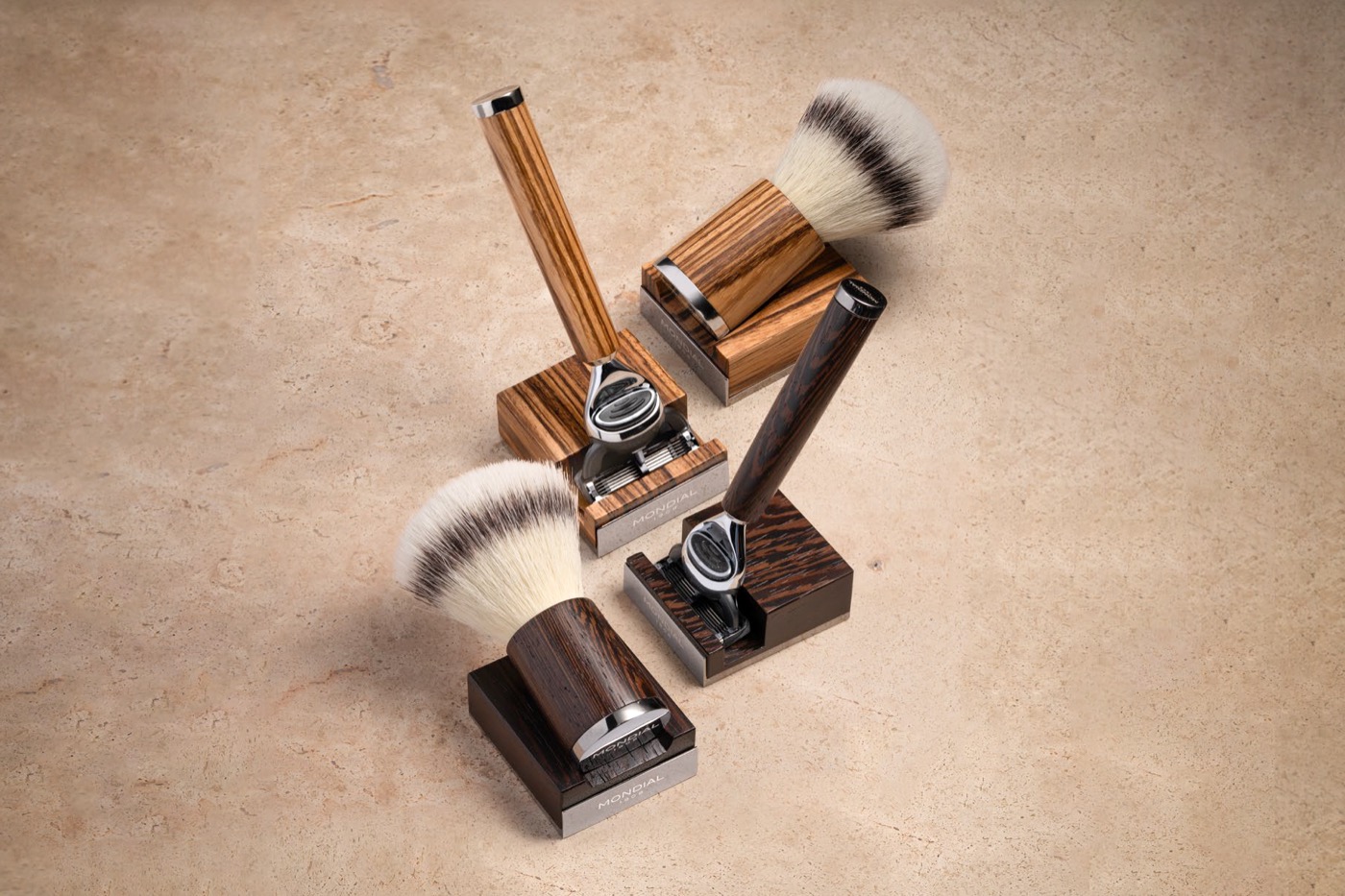Mondial Scheermes Fusion en houder Mythos - Wengé hout